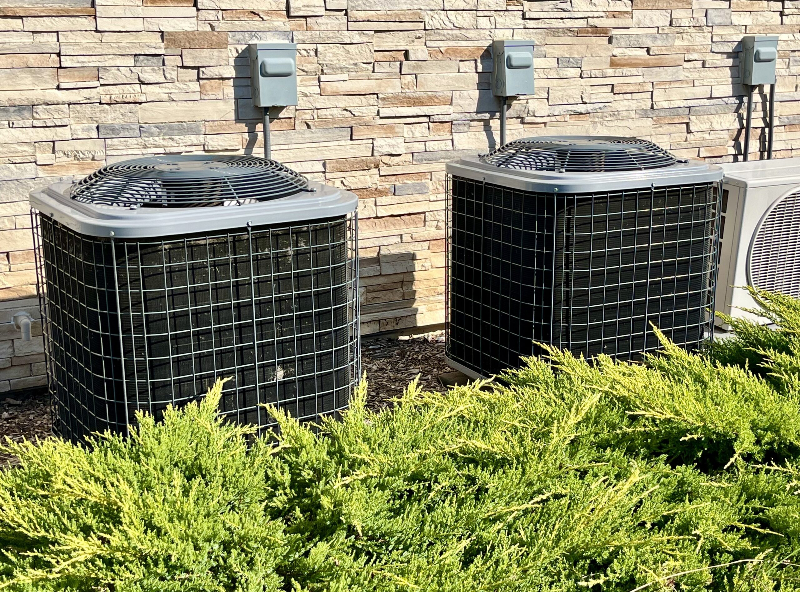 Two,Heating,Ventilation,And,Air,Conditioning,Or,Hvac,Condenser,Units